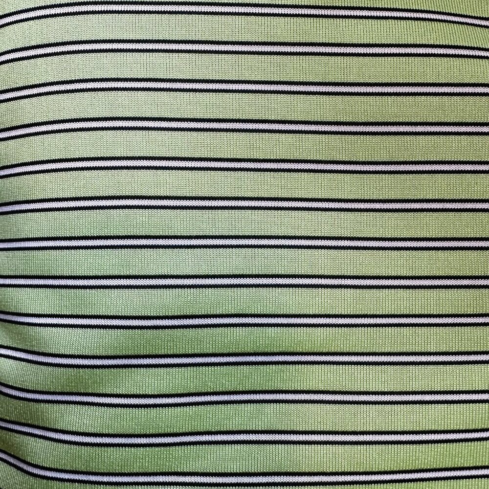 Men's Izod Golf Polo Size XL TG Green With Black & White Strips - Picture 2 of 7
